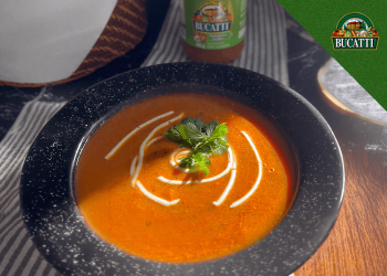 CREMA DE POLLO Y VERDURAS CON SALSA POMODORO